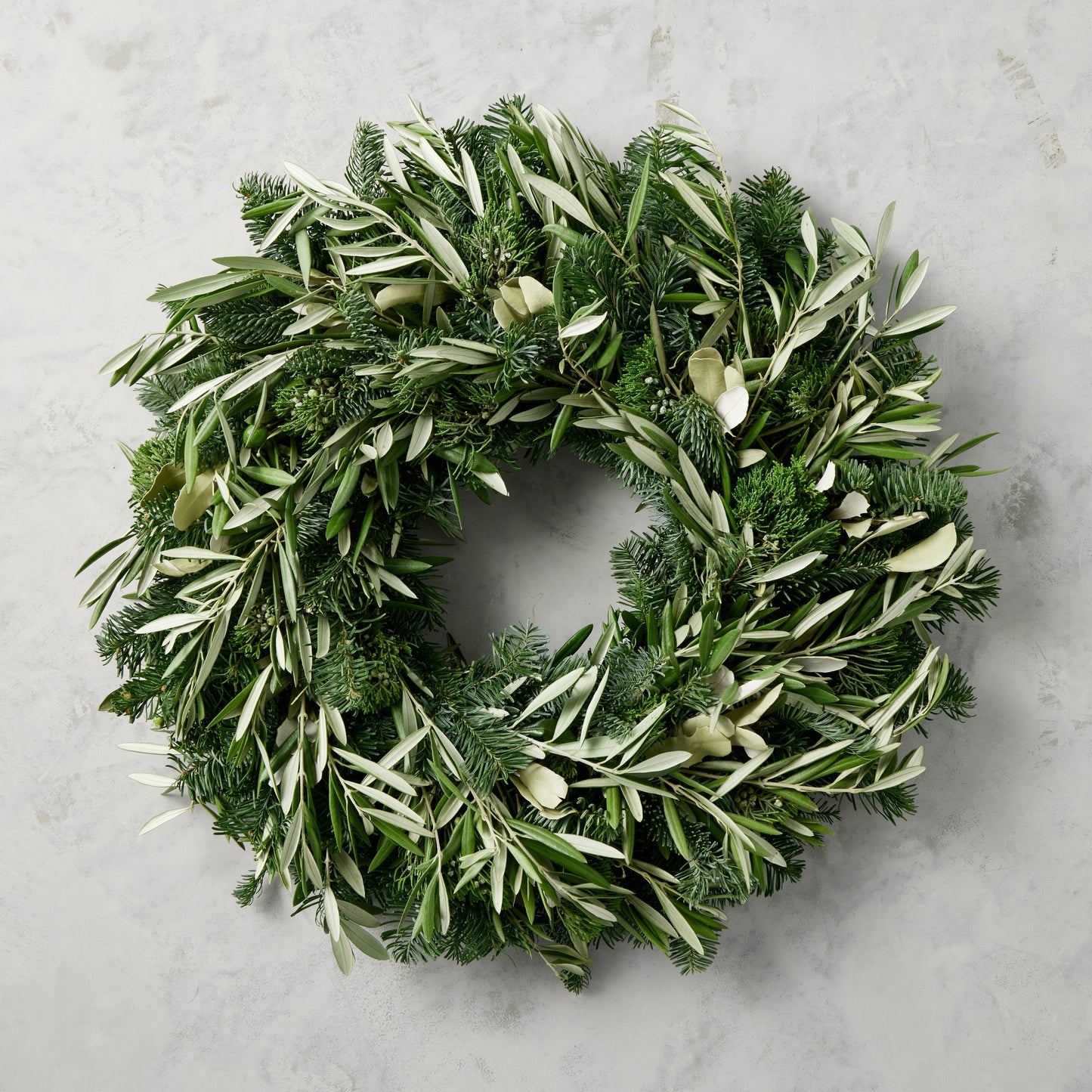 Olive & Greenery Holiday Live Wreath & Garland