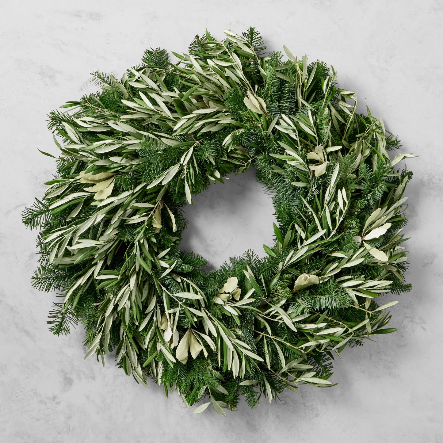 Olive & Greenery Holiday Live Wreath & Garland