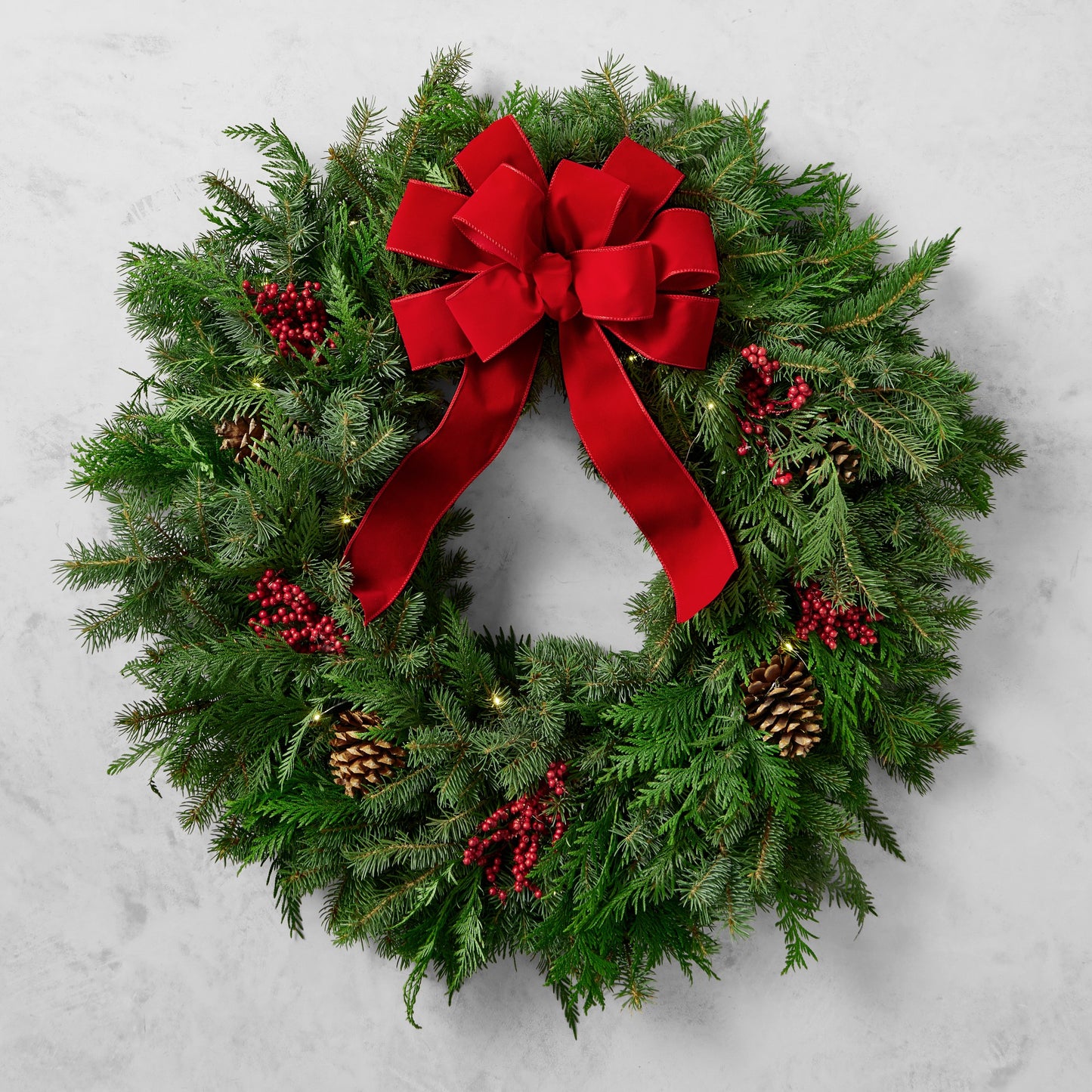Holiday Berry & Pine Live Wreath & Garland
