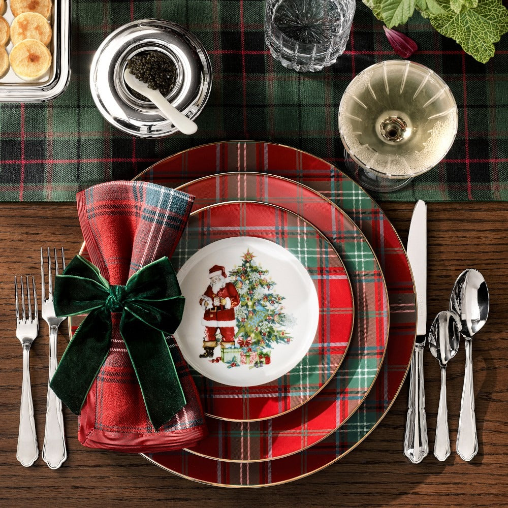 Red Tartan Dinner Plates