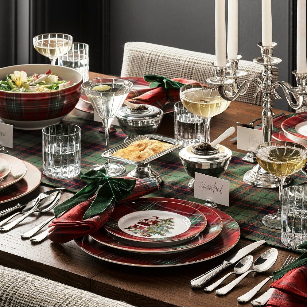 Red Tartan Dinner Plates