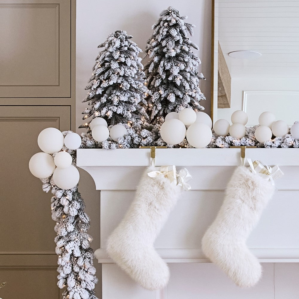 Jeff Leatham x Williams Sonoma Winter White Faux Tabletop Tree with Twinkle Lights