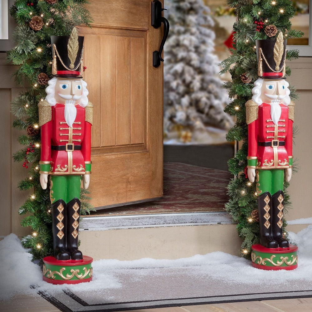 Outdoor Red & Green Nutcracker