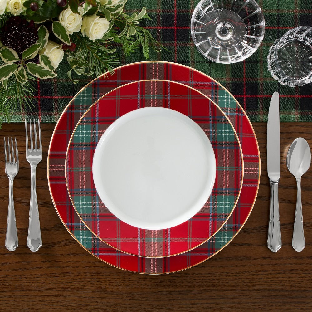 Red Tartan Dinner Plates
